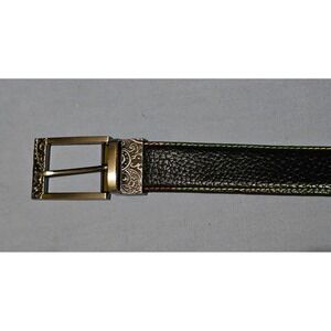 Robert Graham 32" Reversible Vinsanto Italian Leather Belt Black/Brown (Size 38)